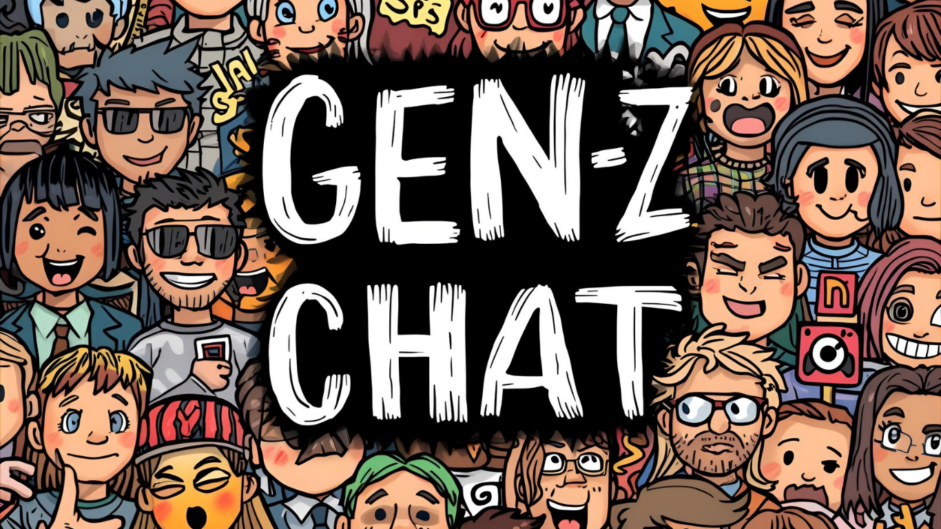 A colorful cartoon collage of diverse young people with the bold white text 